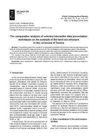 The Comparative Analysis of Selected Interactive Data Presentation Techniques on the Example of the Land Use Structure in the Commune of Tomice