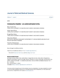Underactive Bladder - an Underestimated Entity