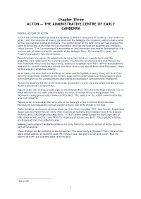 Chapter Three ACTON — the ADMINISTRATIVE CENTRE OF