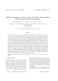 Effect of Chestnut and Acorn Flour on Wheat / Wheat-Barley Flour Properties and Bread Quality