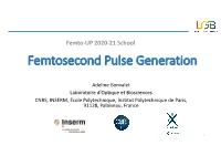 Femtosecond Pulse Generation