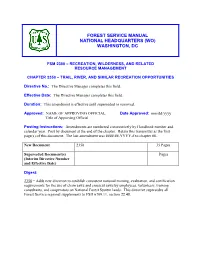 Fsm 2300 – Recreation, Wilderness, and Related Resource Management