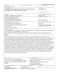 Investigating the Applicability of Biotechnical Streambank Stabilization in Texas
