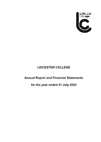 LEICESTER COLLEGE Annual Report and Financial Statements for The