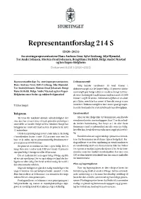 Representantforslag 214 S