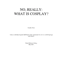 What Is Cosplay?