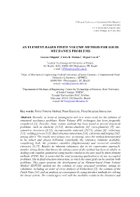 An Element-Based Finite Volume Method for Solid Mechanics Problems