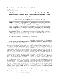 CDNA Cloning and Sequence Analysis of an Alpha Neurotoxin-Like Gene BMK from the Scorpion Mesobuthus Eupeus Venom Glands Using Semi-Nested RT-PCR