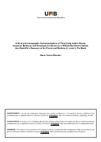 Critical and Iconographic Reinterpretations of Three Early Gothic Novels