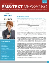 SMS/TEXT MESSAGING Results of a U.S