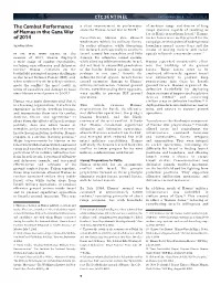 The Combat Performance of Hamas in the Gaza War of 2014