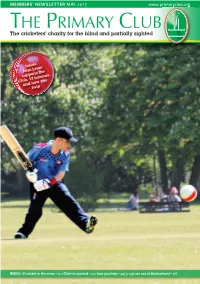 The Cricketers' Charity for the Blind and Partially Sighted