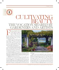 The Vocation Shared by Gardeners and Artists