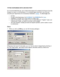 Typing Vietnamese on Window