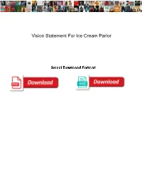 Vision Statement for Ice Cream Parlor