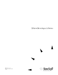 Xview Developer's Notes