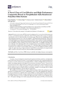 A Novel Class of Cost Effective and High Performance Composites Based on Terephthalate Salts Reinforced Polyether Ether Ketone