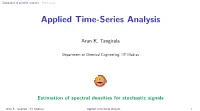 Applied Time-Series Analysis