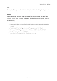 Cenicriviroc CSF Abstract Page 1 of 3 Title: Cerebrospinal Fluid Exposure