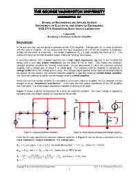 Designing a Common-Collector Amplifier