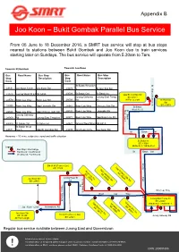 Joo Koon – Bukit Gombak Parallel Bus Service