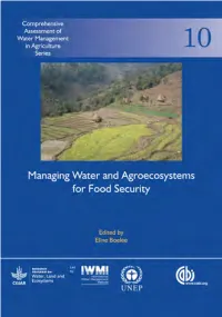 Managing Water for Agroecosystems and Food Security