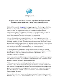 Sedgwick Opens New Offices in Corsica, Gap and Guadeloupe, to Further Expand Its Operations in France and in French Overseas Territory