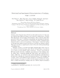 Structural and Mechanical Characterisation of Bridging Veins: a Review
