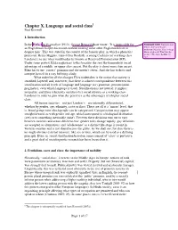 Chapter X. Language and Social Class1