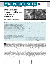 EUTROPHICATION and HYPOXIA No