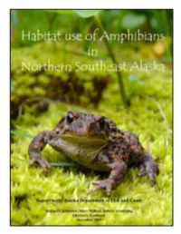 Habitat Use of Amphibians in Southeast Alaska