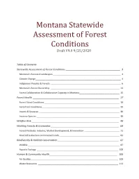 Montana Statewide Assessment of Forest Conditions Draft V9.0 9/25/2020