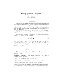 Notes on Lie Groups, Lie Algebras, and the Exponentiation Map Mitchell Faulk