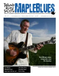 Terry Gillespie Comes to Town with a New CD, Homeboy