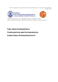 Time-Series Econometrics: Cointegration and Autoregressive Conditional Heteroskedasticity