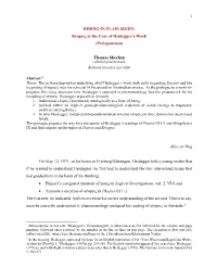1 HIDING in PLAIN SIGHT: Κίνησις at the Core Of
