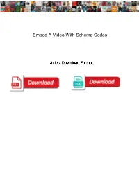 Embed a Video with Schema Codes
