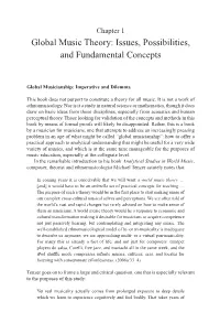 Global Music Theory: Issues, Possibilities, and Fundamental Concepts