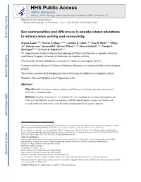 Sex Commonalities and Differences in Obesity-Related Alterations in Intrinsic Brain Activity and Connectivity