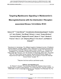 Targeting Myddosome Signaling in Waldenström’S