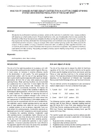 Analysis of Changes in Fiber Density Distribution in a Cotton Combed Spinning System Using Modified Regulation of the Sliver Draft