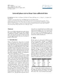 Asteroid Phase-Curves from Gaia-Calibrated Data