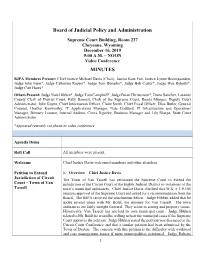 Board of Judicial Policy and Administration MINUTES