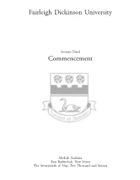 FDU Commencement 2016