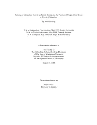 Fictions of Integration: American School Stories and the Promise of Utopia After Brown V
