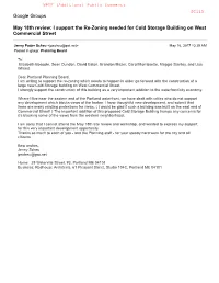 Google Groups May 18Th Review: I Support the Rezoning Needed For