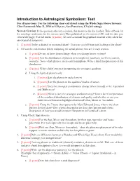 Introduction to Astrological Symbolism