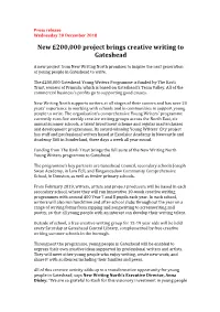 New £200,000 Project Brings Creative Writing to Gateshead