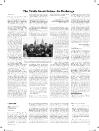 The Truth About Selma: an Exchange