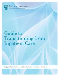 Guide to Transitioning from Inpatient Care